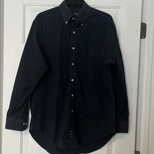 Lauren Ralph Lauren men's non-iron dress shirt in blue and green plaid